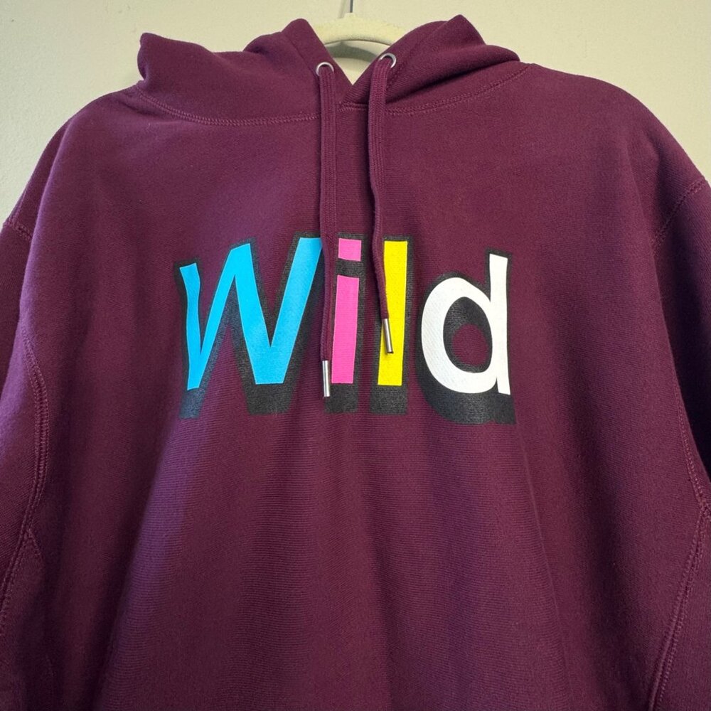 THE HUNDREDS UNO Graphic Hoodie Mens L NWT Wild Burgundy Sweatshirt NEW Large - Picture 4 of 14